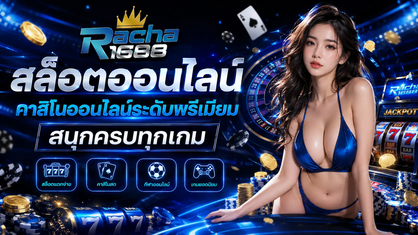 racha1688 สล็อตออนไลน์ คาสิโนออนไลน์ ระดับพรีเมียม สนุกครบทุกเกม